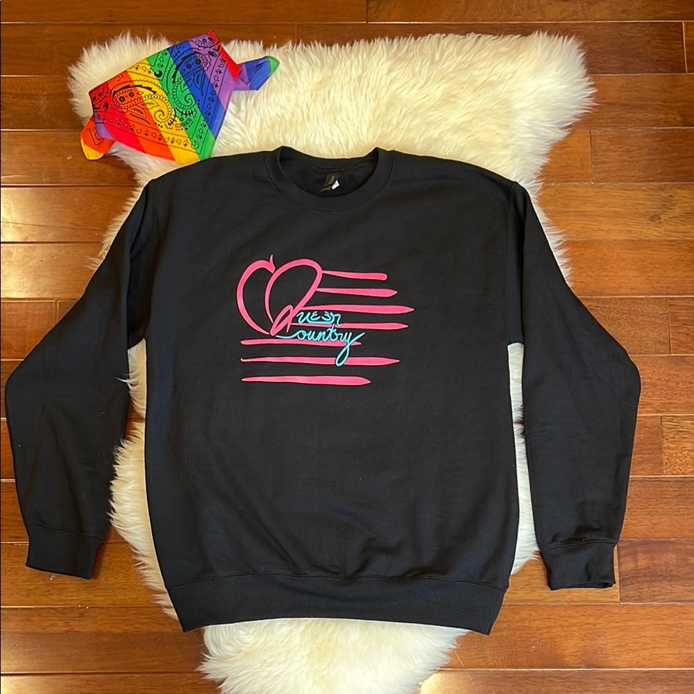 Queer Country Black Crewneck Sweatshirt